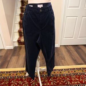 LOFT NWOT Navy Corduroy Trousers